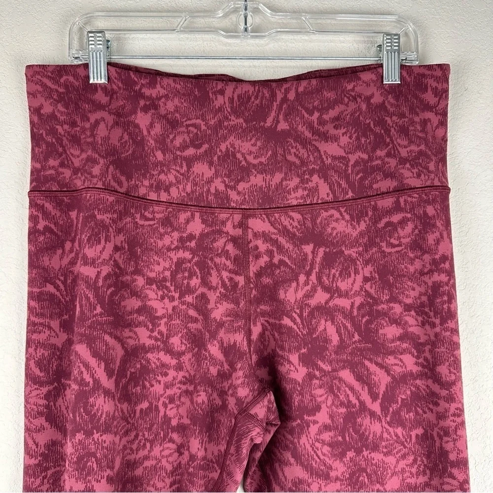 Athleta Dark Pink Elation Textured Athletic Athleisure Tights Leggings Size 2X